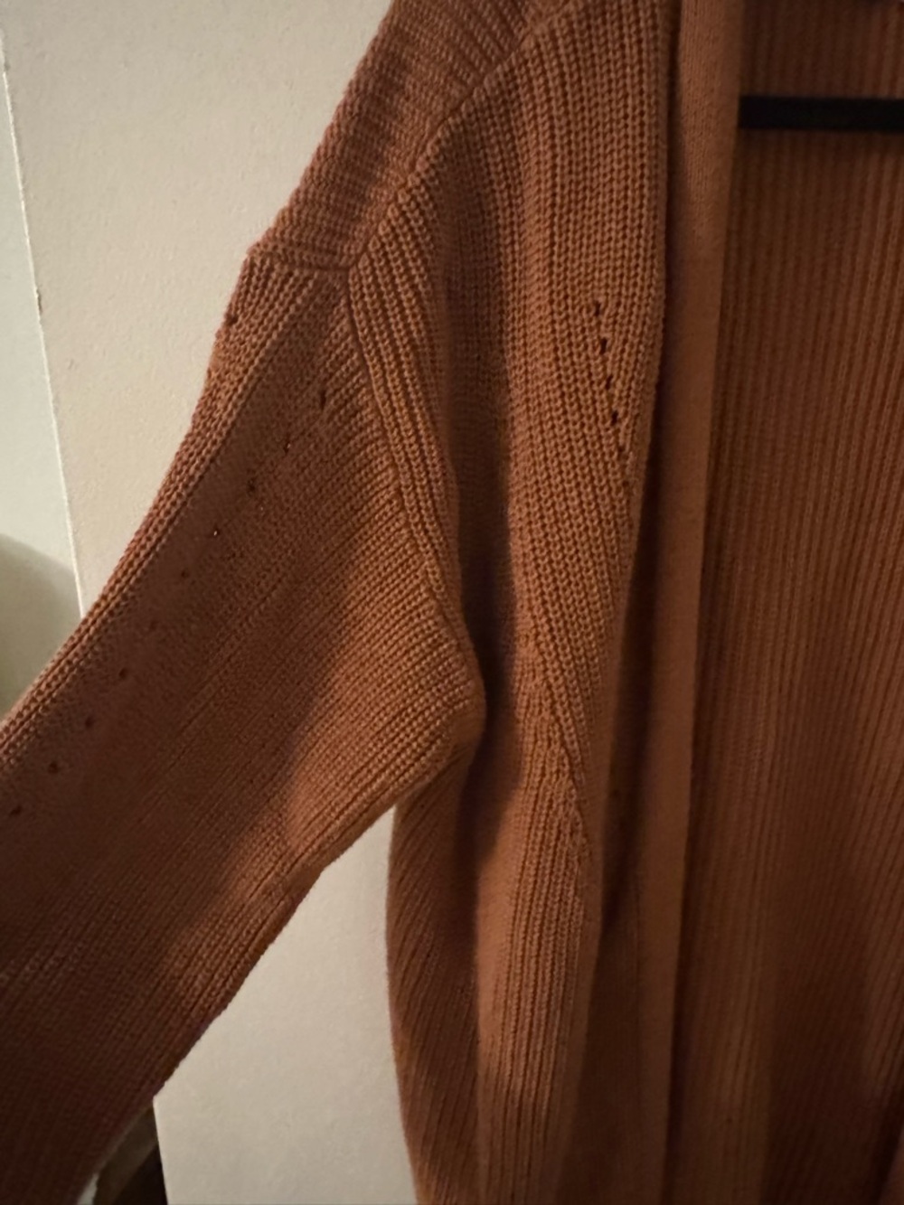 Warm Camel Brown Open Cardigan - Picture 5 of 9